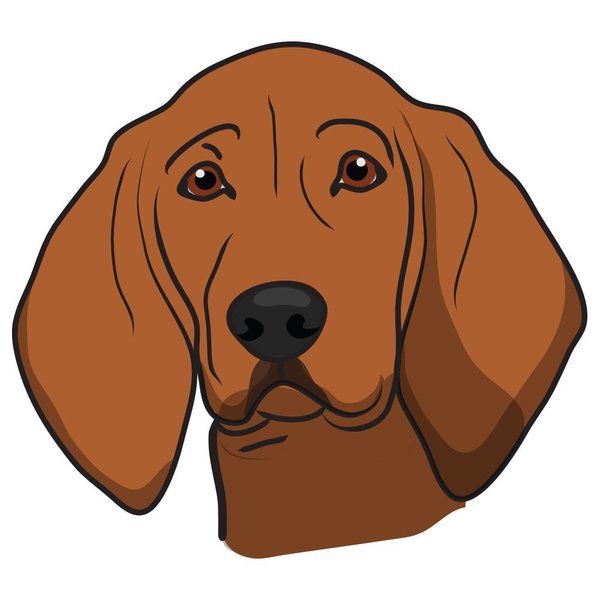 Signmission Redbone Coonhound Dog Decal, Dog Lover Decor Vinyl Sticker D-12-Redbone Coonhound